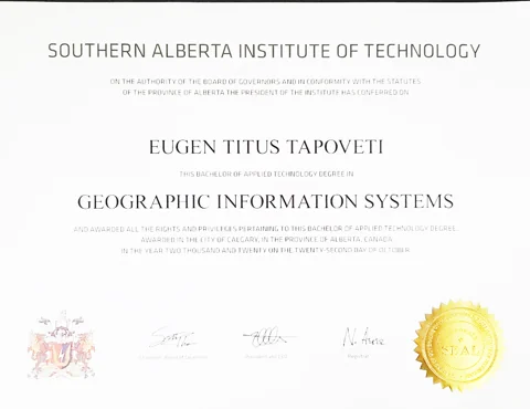 Geographic Information Systems, SAIT, original document