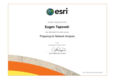 Preparing for Network Analysis, Esri, original document